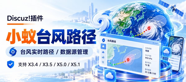 Discuz!插件 小蚁台风路径