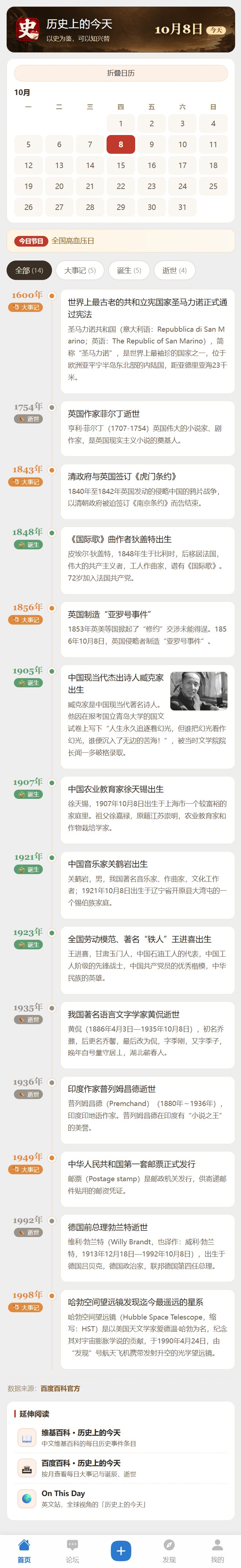 Discuz！ 插件小蟻歷史上的今天